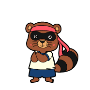 イエローのたぬき